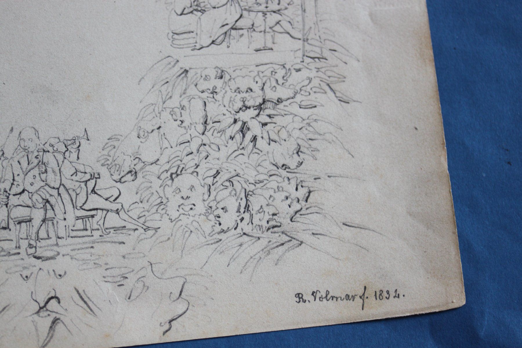 Dipinti: VOLMAR RUDOLF 1832 Zeichnung – Usato da Riehen venduto da Joncika 4