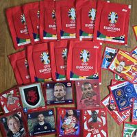 Topps EURO 2024 Sticker Päckchen und Karten Konvolut