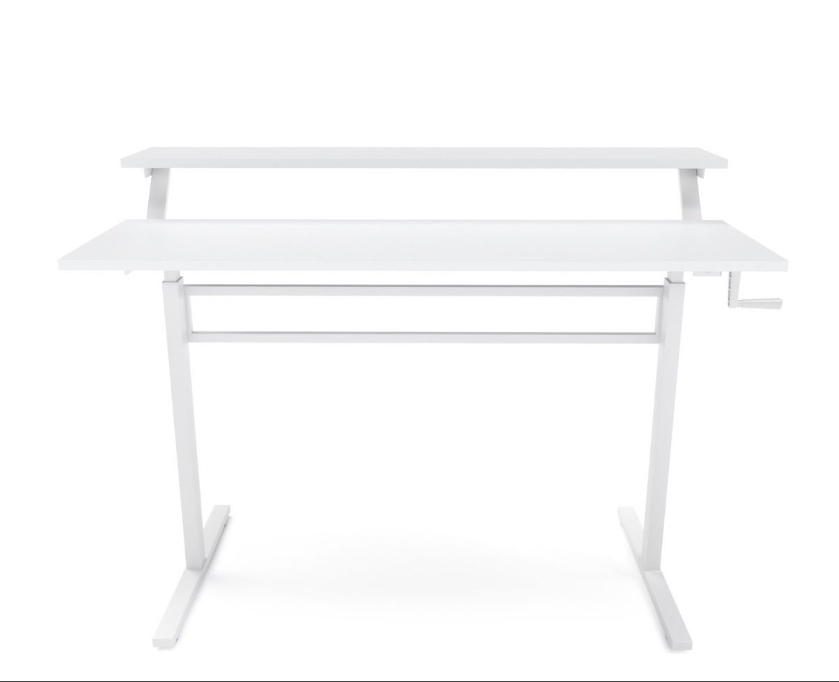 Höhenverstellbarer Schreibtisch weiss mit Kurbel (Neuf (Voir ...