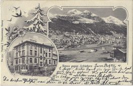 3-Bilder-Karte Davos