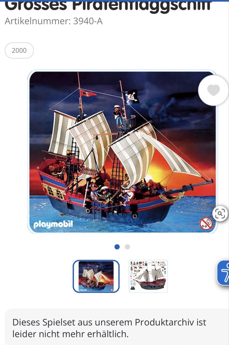 Playmobil Giocattoli: Playmobil Piratenschiff 3940-A, Gross – Usato da Bern venduto da AKATHA