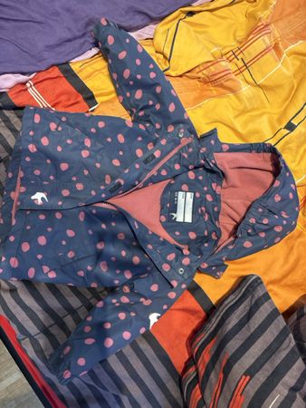 Übergangsjacke Kinder blau gepunktet Grösse 86-92