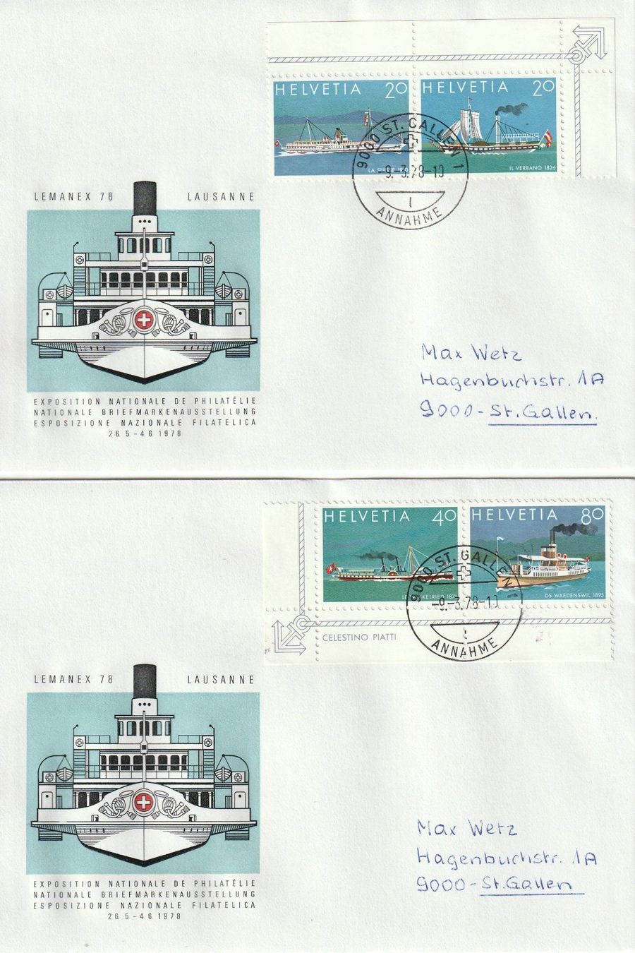 Tous les timbres: Lemanex Block 17 Belege,verschiedene Variationen. – D'occasion à uttwil par Koehlerfred 5