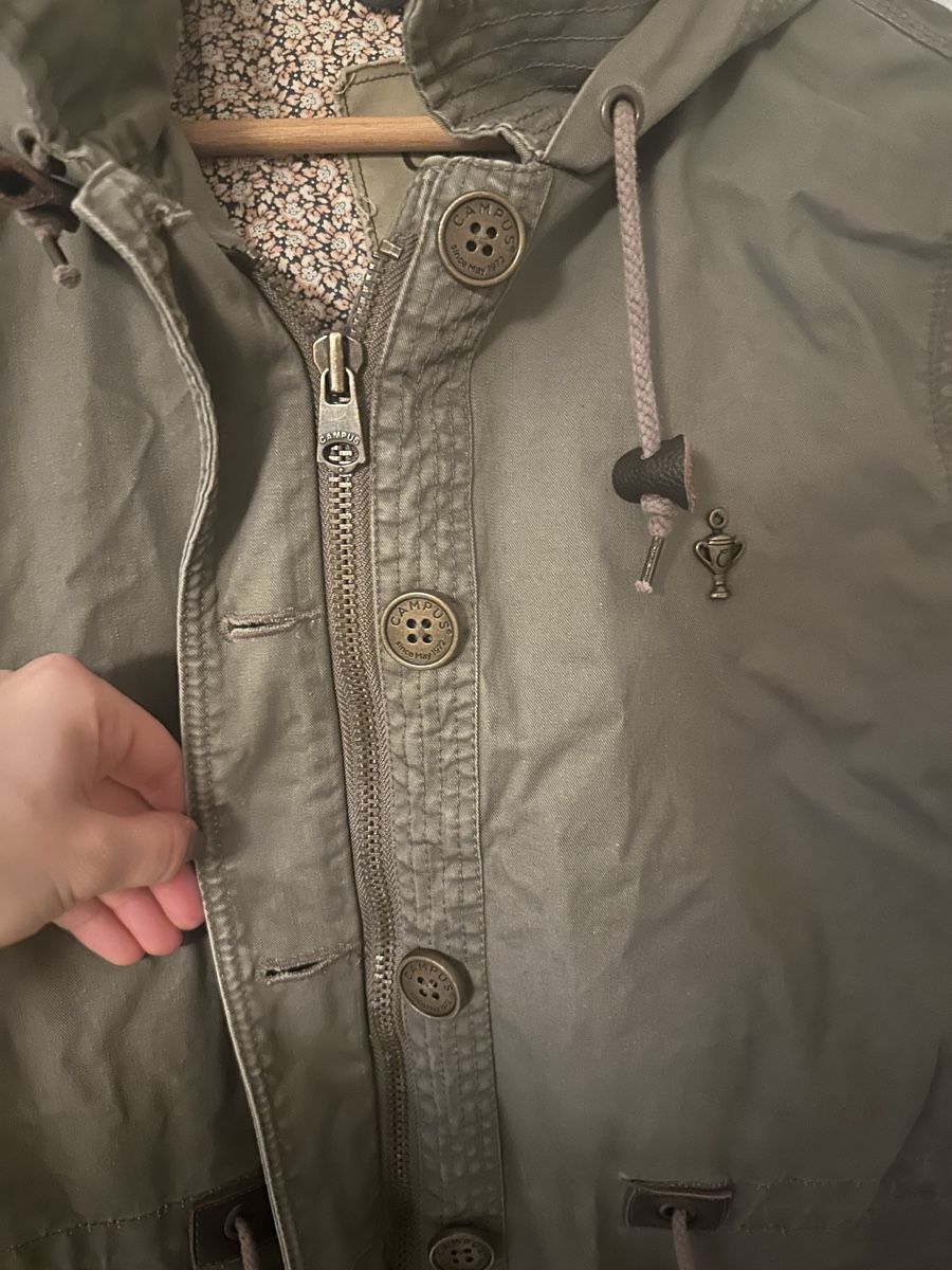 Cappotti: Campus Khaki Parka - Size S - Perfect spring Jacket! – Usato da Zürich venduto da car_68nt 6