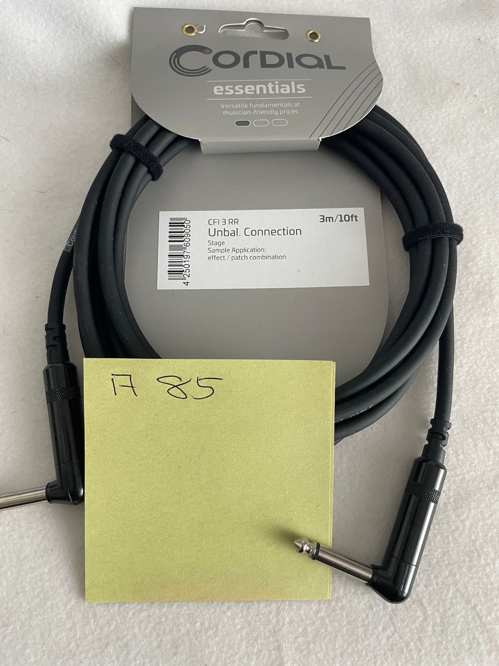 Kabel: CORDIAL CFI 3 RR - Patchkabel, 3m, Jack gewinkelt    A85 – Neu und originalverpackt aus Schötz von amore14 1