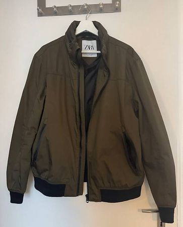 Zara Herren Jacke, Olivgrün, Grösse XL