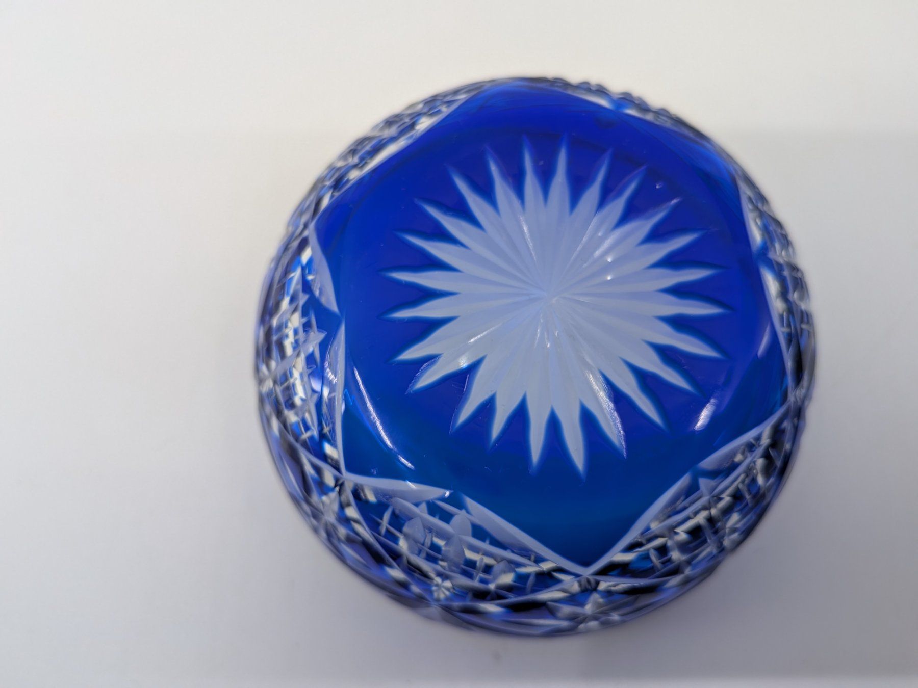 Schalen: Kleine Kristallglas Schale blau – Gebraucht aus Emmen von Brockofsky 3