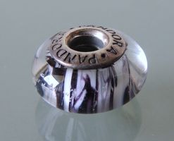Original PANDORA Silber 925 Murano Zebra Charm Nr. 790938