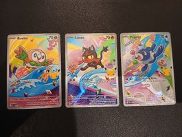 First Partner Series I Rowlet Litten Popplio Pokémon