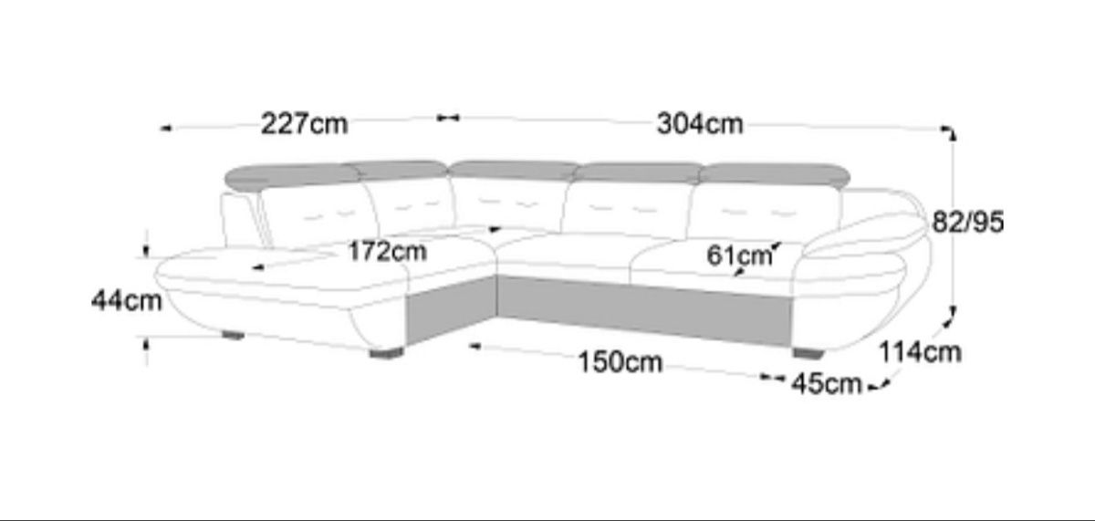 Sofas: Stylish Corner Sofa -  grey fabric  – D'occasion à Unterägeri par LuxBagsCH 5