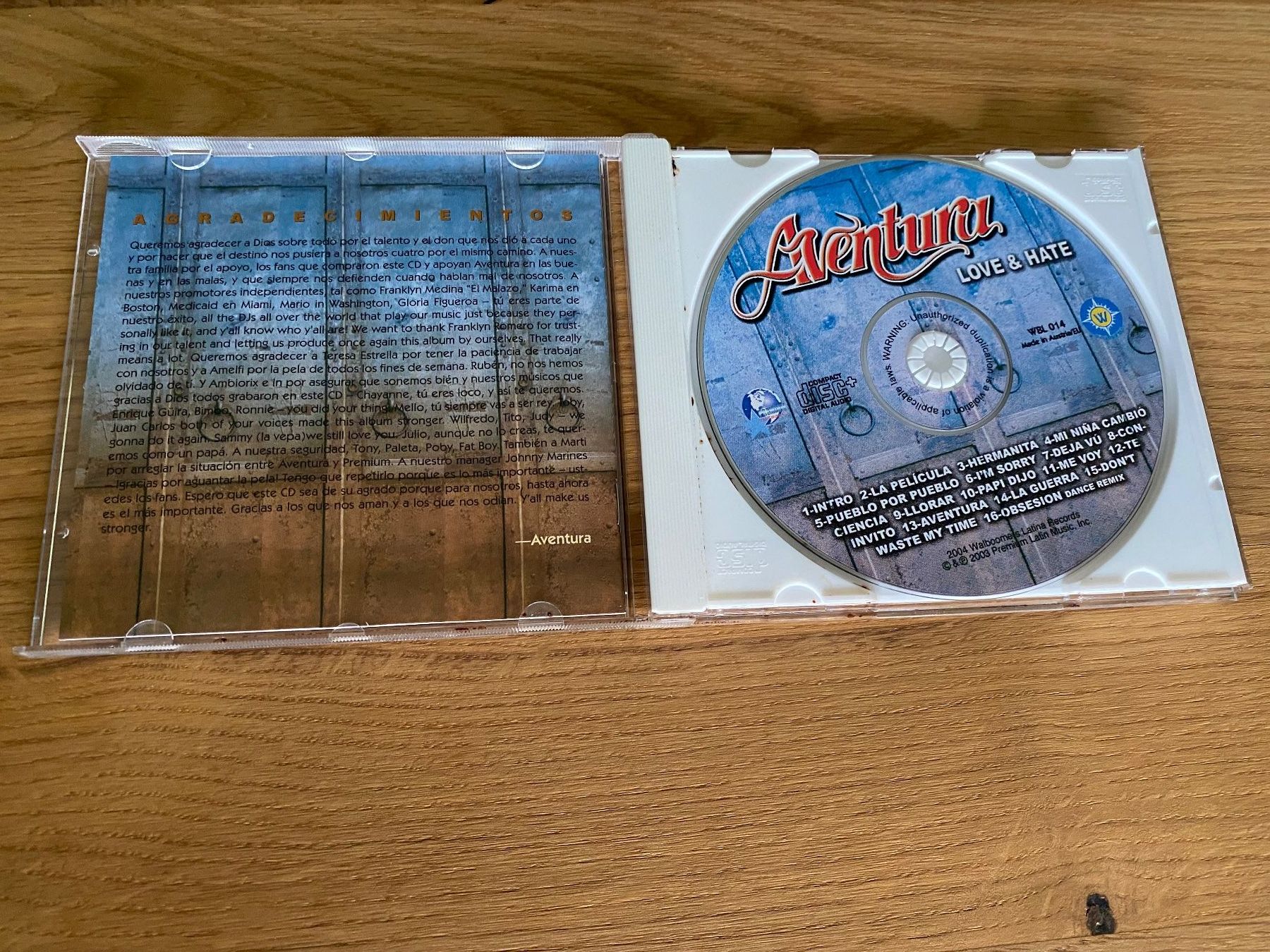 CD: Aventura - Love & Hate CD – Usato da Bätterkinden venduto da Albera 2