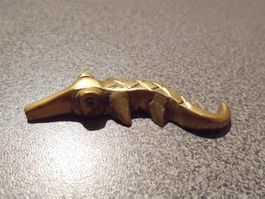 Krokodil Metall, goldfarbig