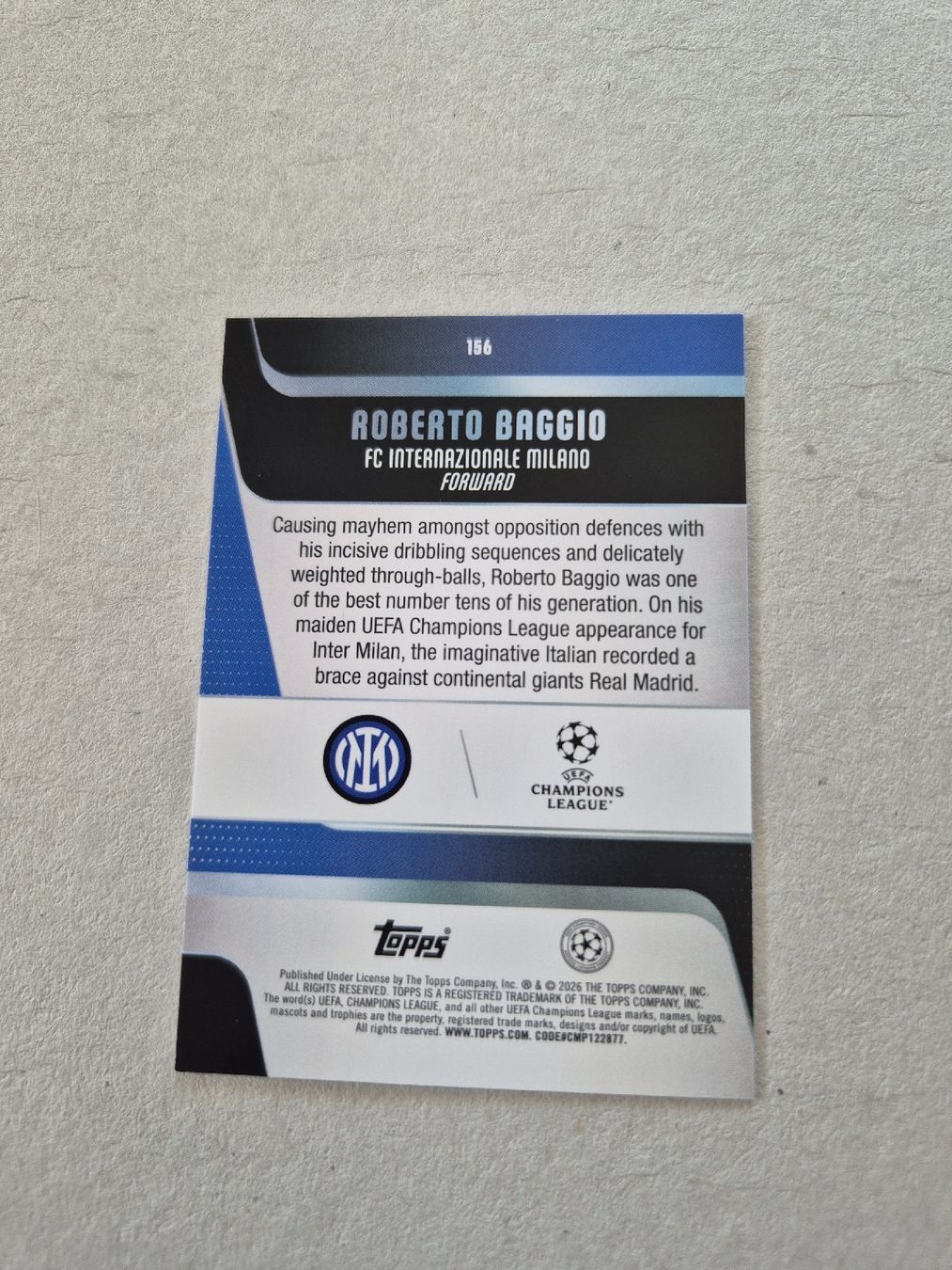 Topps Carte collezionabili: Topps UCC Flagship 25/26 Roberto Baggio SSP Image Variation – Nuovo (secondo la descrizione) da Steinen venduto da Luca_somi 1