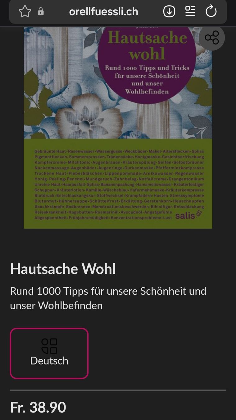 Libri: Hautsache Wohl, Erica Matile, Buch – Nuovo (secondo la descrizione) da Richterswil venduto da Viorella 4