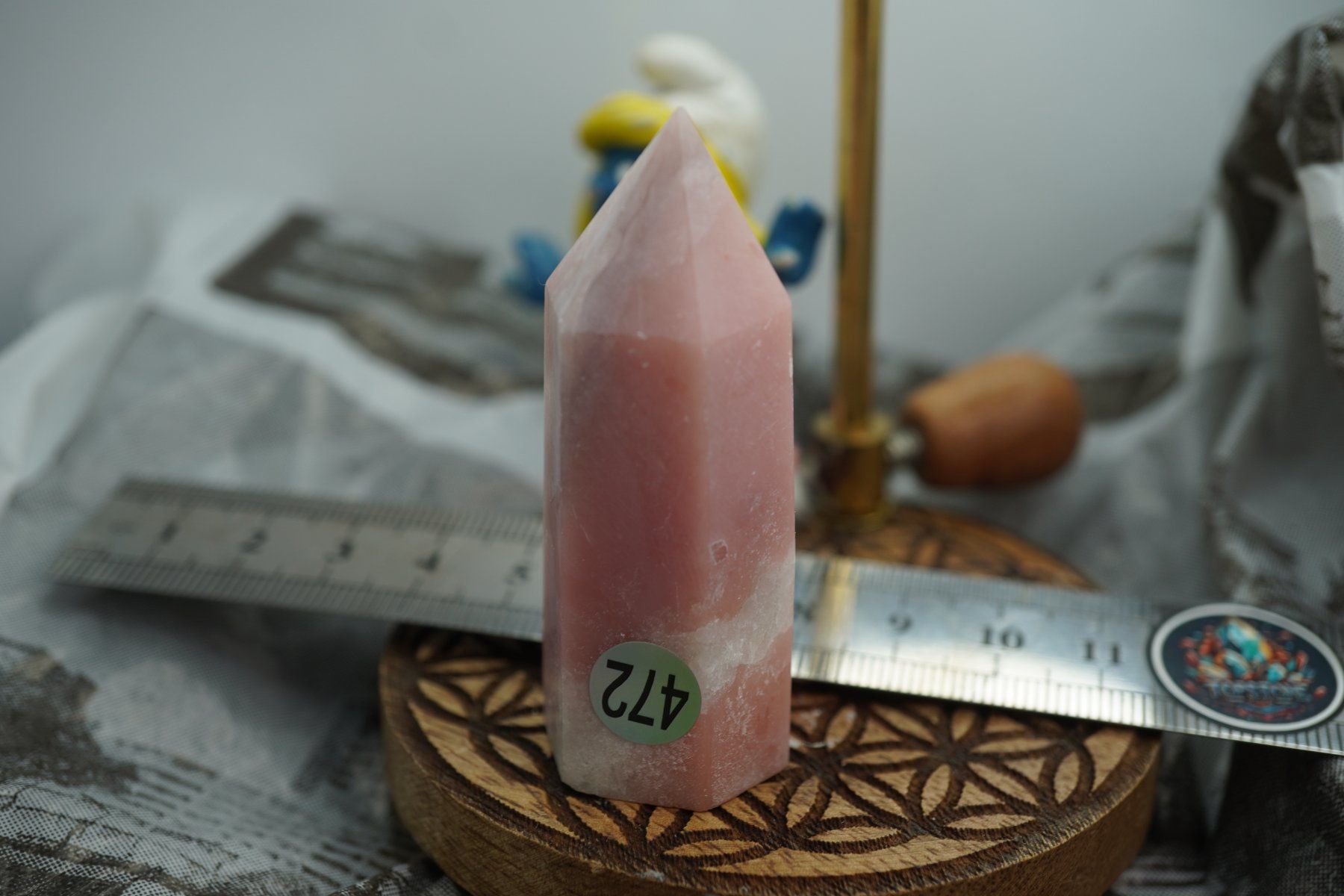 Mineralien & Heilsteine: Rosa Opal Peru   Spitze    6.5cm x 2,5cm – Neu und originalverpackt aus Eschenbach SG von topstone 6