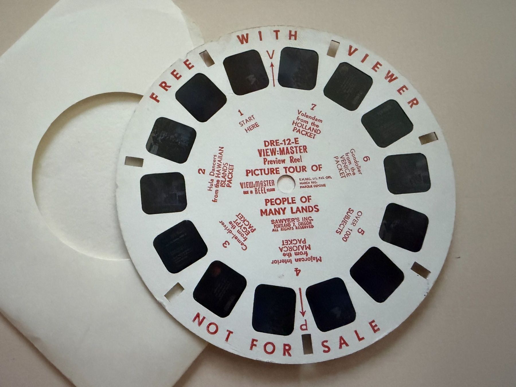 View-master Spielzeuge: View-Master 3D:Nr. DRE-12-E Demonstrationsscheibe – Gebraucht aus Tegerfelden von siebenmacky