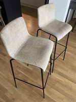 Barhocker Stoff Vierfussgestell