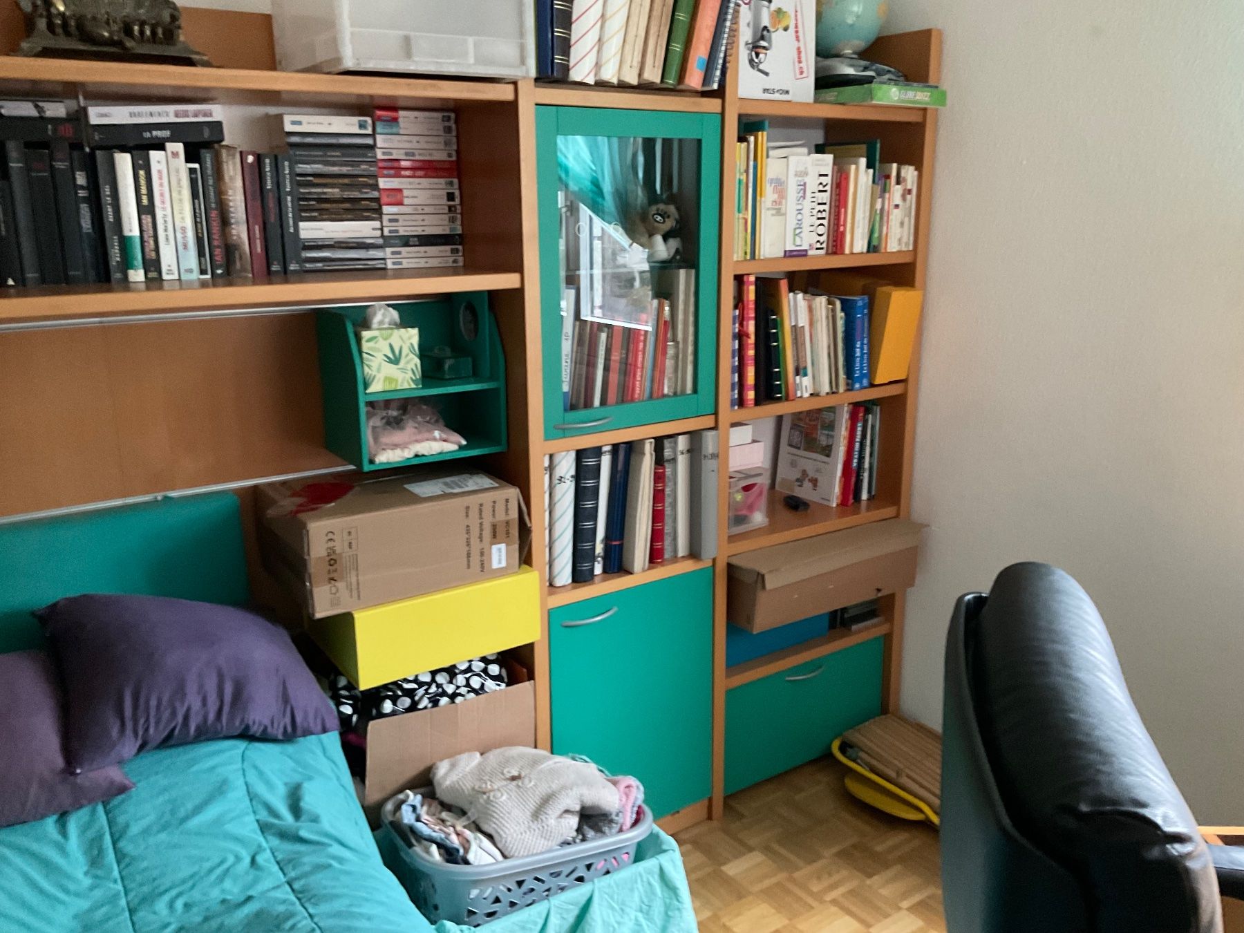 Letti: Lit avec bibliothèque intégrée - ligne italienne de qualité – Usato da Genève venduto da Mazelyne 3
