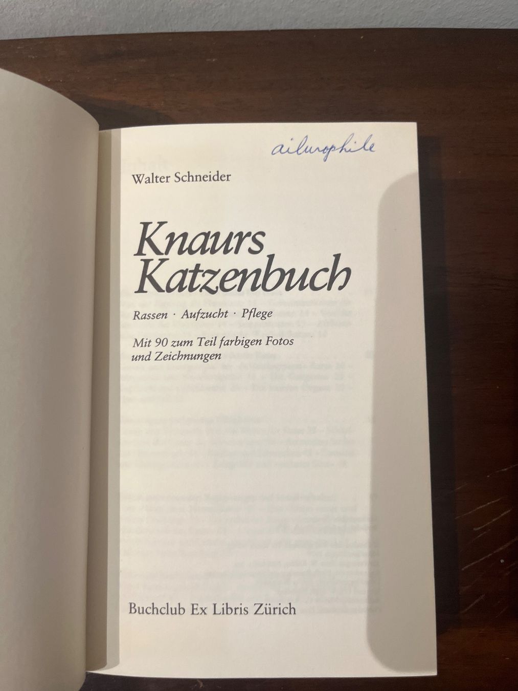Libri: Buch - Knaurs Katzenbuch, Walter Schneider – Usato da Luzern venduto da Jiggy_8898 4