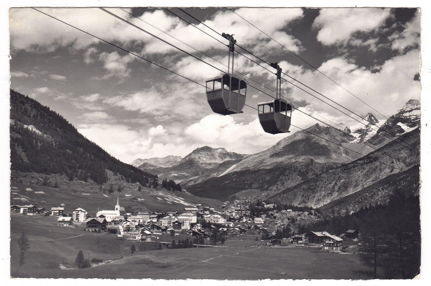 Cartes postales: Saas-Fee, Luftseilbahn – D'occasion à La Tour-de-Peilz par amjust
