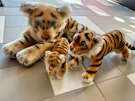 Tigerfamilie, Steiff, Vintage
