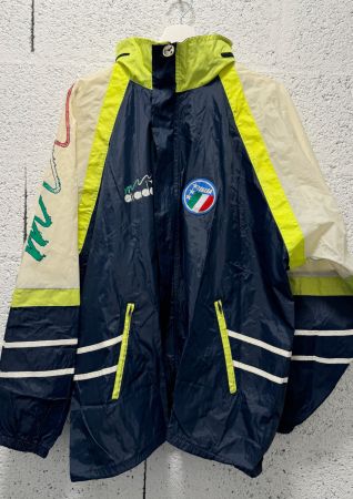 Vintage Diadora Italy Football Jacket Large 1990s