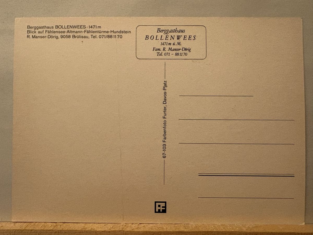 Cartoline postali: AK von Berggasthaus Bollenwees – Usato da Rümlang venduto da Kartenpost1 1