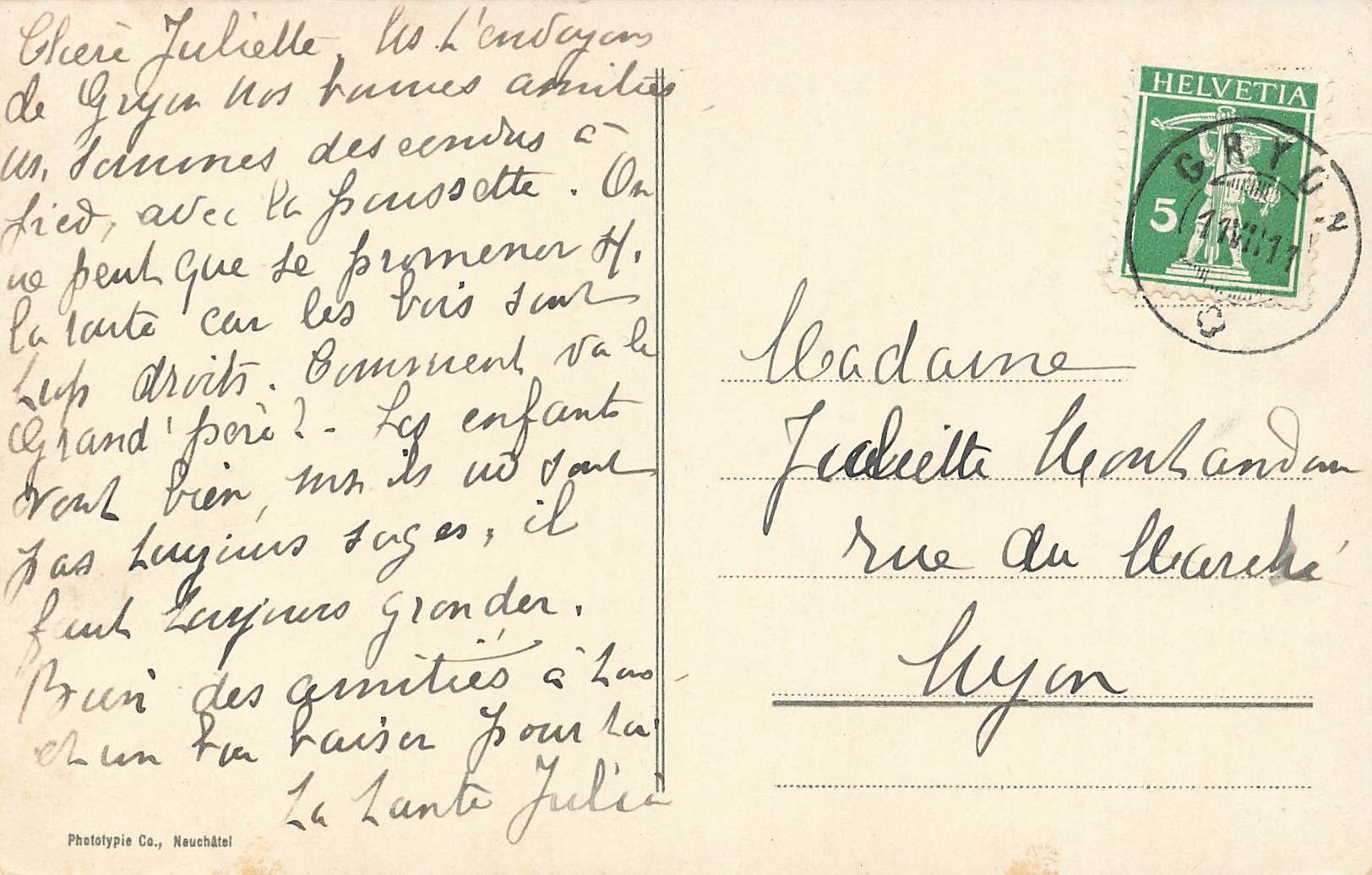 Cartoline postali: Gryon – Usato da Biasca venduto da Blenio71 1