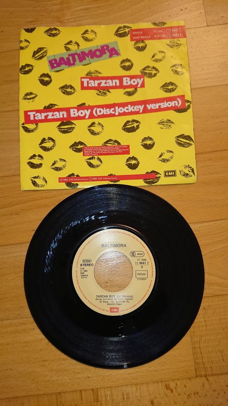 Dischi in vinile: Baltimora - Tarzan Boy - Single 1985 – Usato da Egg b. Zürich venduto da orwell1984 1