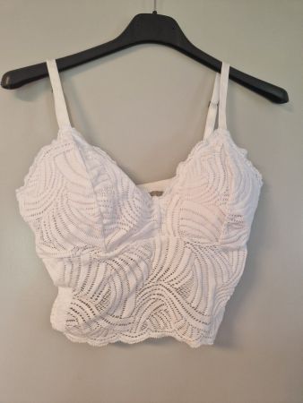 Pocketsy Lace Bra-Top – Weiss, Grösse S