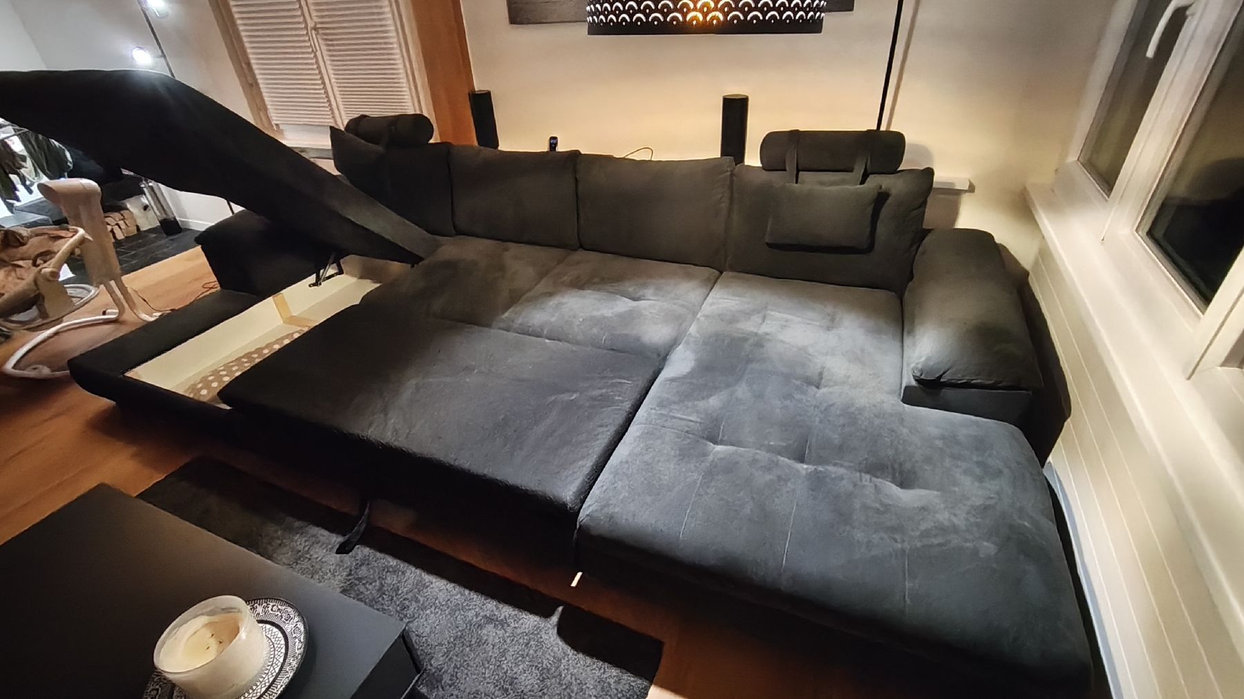 Divani: Sofa mit Bettfunktion und Stauraum, dunkelgrau – Usato da Netstal venduto da cadani_89 4