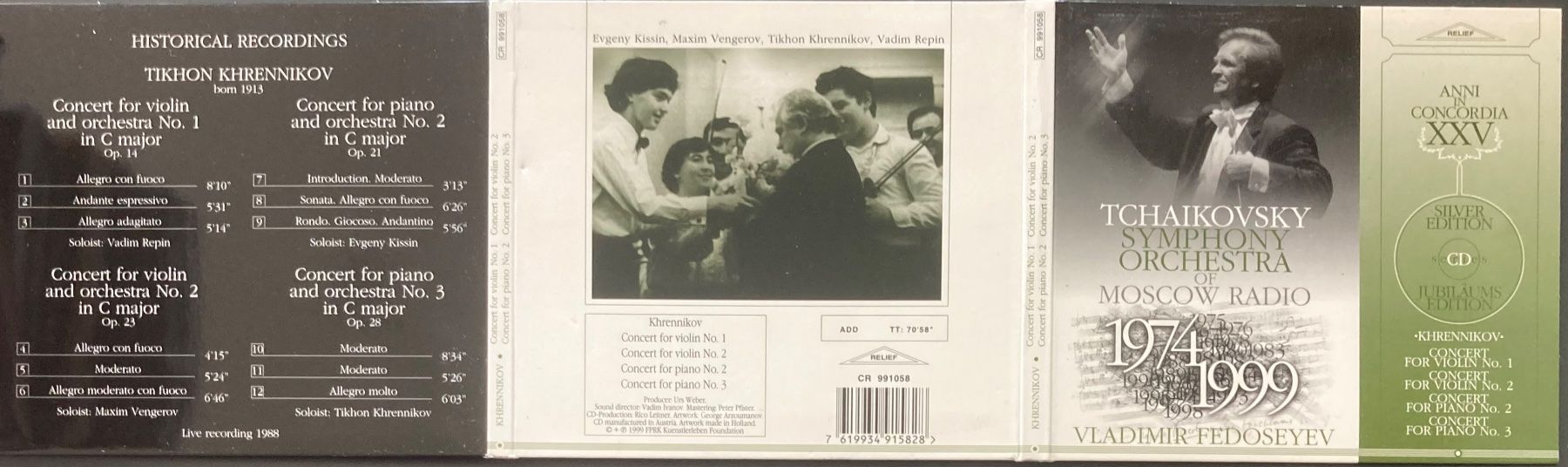 CD: KHRENNIKOV..... - CONCERT FOR VIOLIN NO. 1 – Usato da Poliez-Pittet venduto da Newtown-Records 3
