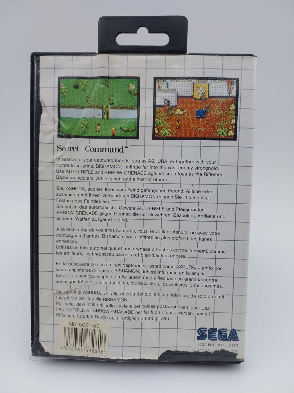 Sega Spiele: Secret Command, the mega cartridge, Sega Master System – Gebraucht aus Wil SG von  1