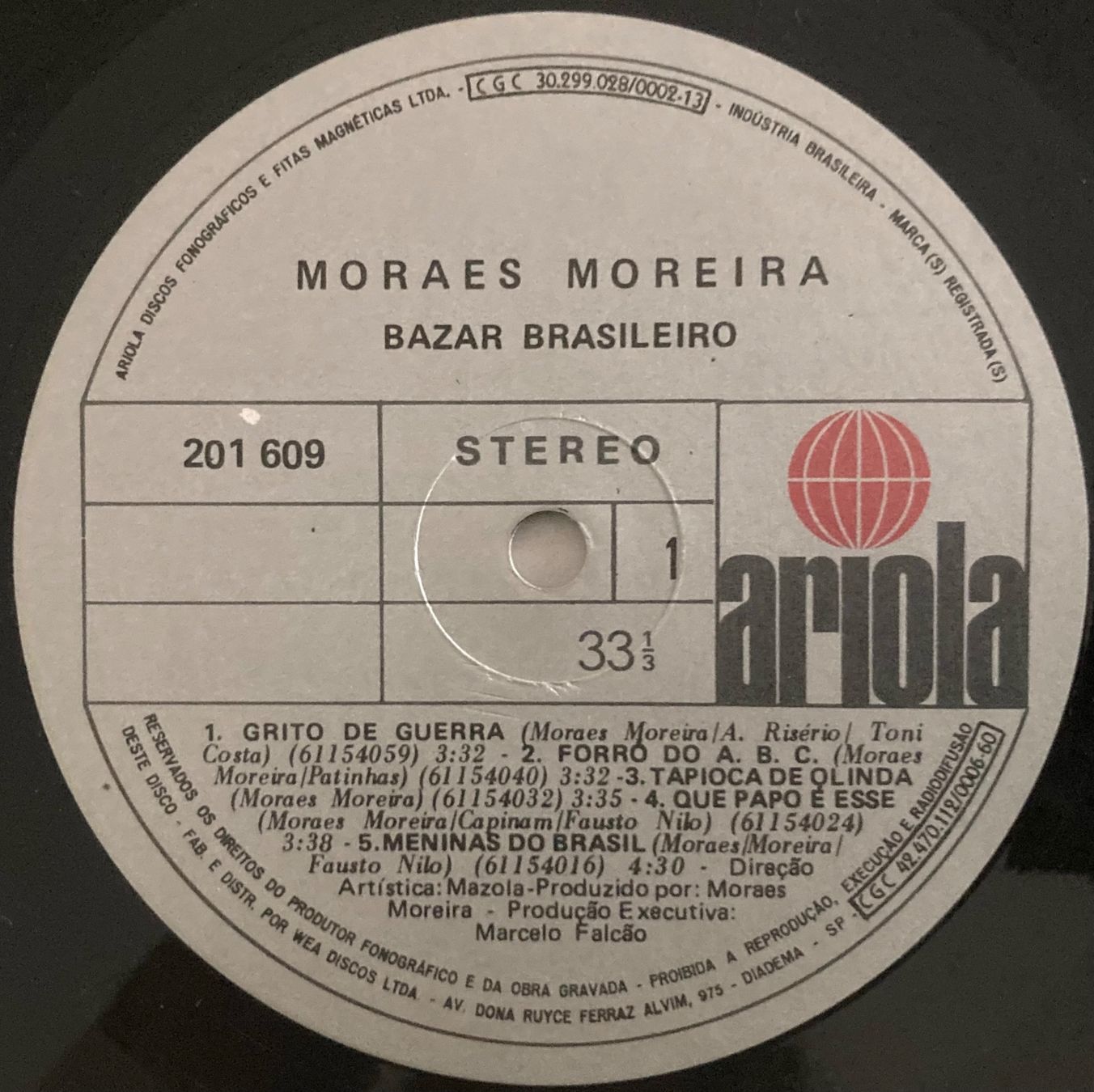 Dischi in vinile: MORAES MOREIRA - BAZAR BRASILIERO – Usato da Poliez-Pittet venduto da Newtown-Records 3