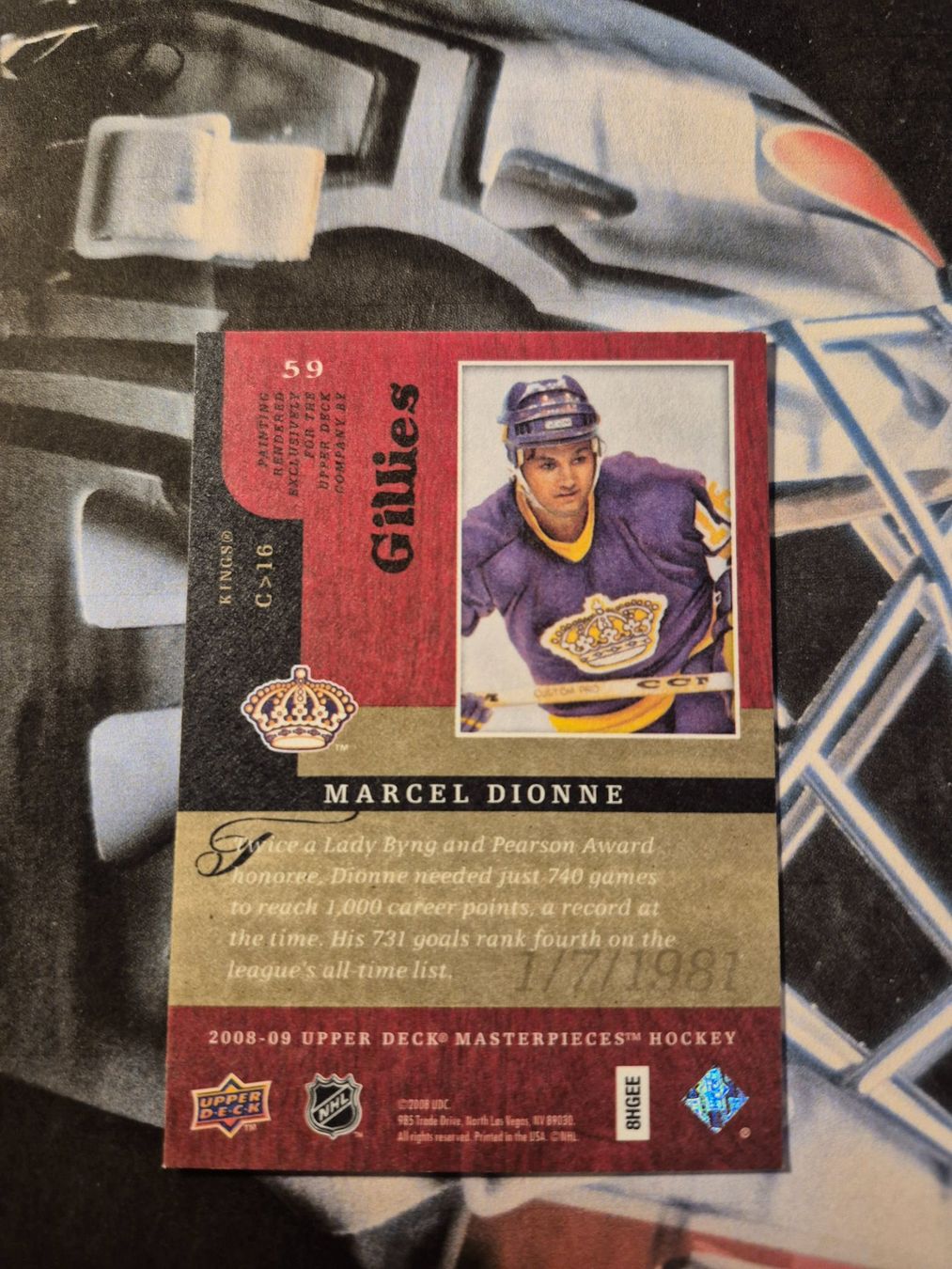 NHL Carte collezionabili: Marcel Dionne Los Angeles Kings Masterpieces – Usato da Treiten venduto da Sauber73 1