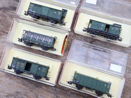 Trix 5 x K.Bay.Sts Wagen H0 - schöne & seltene Modelle
