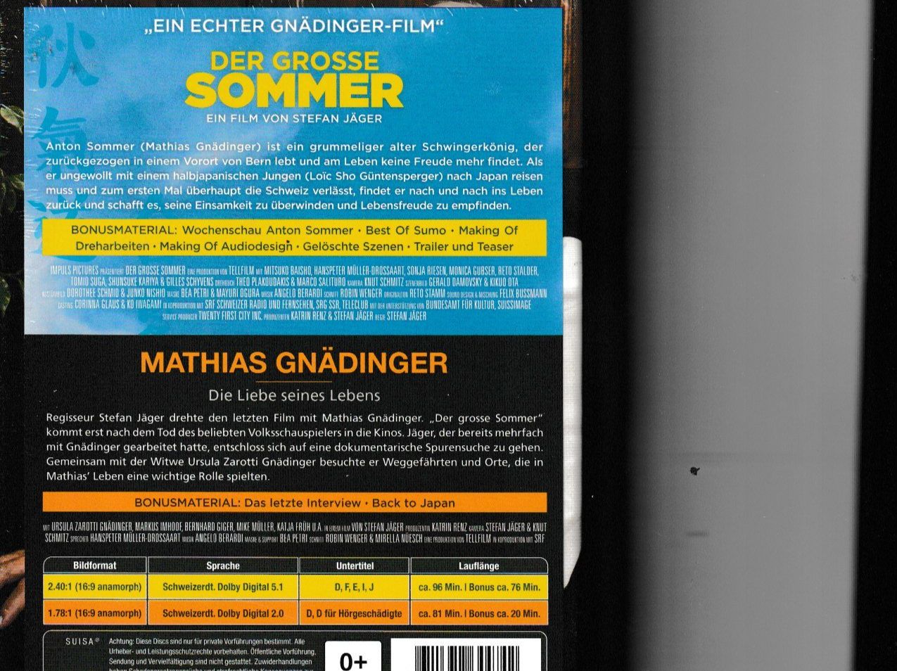 Tutti i DVDs: Der grosse Sommer - Die Liebe seines Lebens – Nuovo e nell'imballaggio originale da Chur venduto da zowie72 1