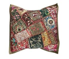 Orientalische Kissenbezug mit Perlen Handmade