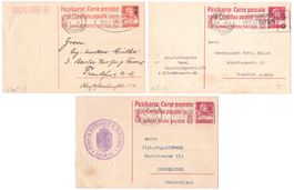 3 PK Tell 25c + 20a.25c nach Deutschland, ab GE + BS 1922-25