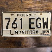 🇨🇦 1987 Vintage Autonummer - Manitoba 761 EGW - Kanada