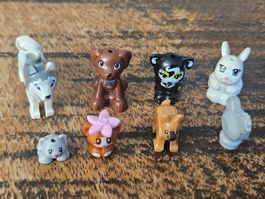lego  figurines  lot de 8 animaux