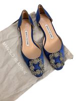 Manolo Blahnik Hangisi Blue Shoes