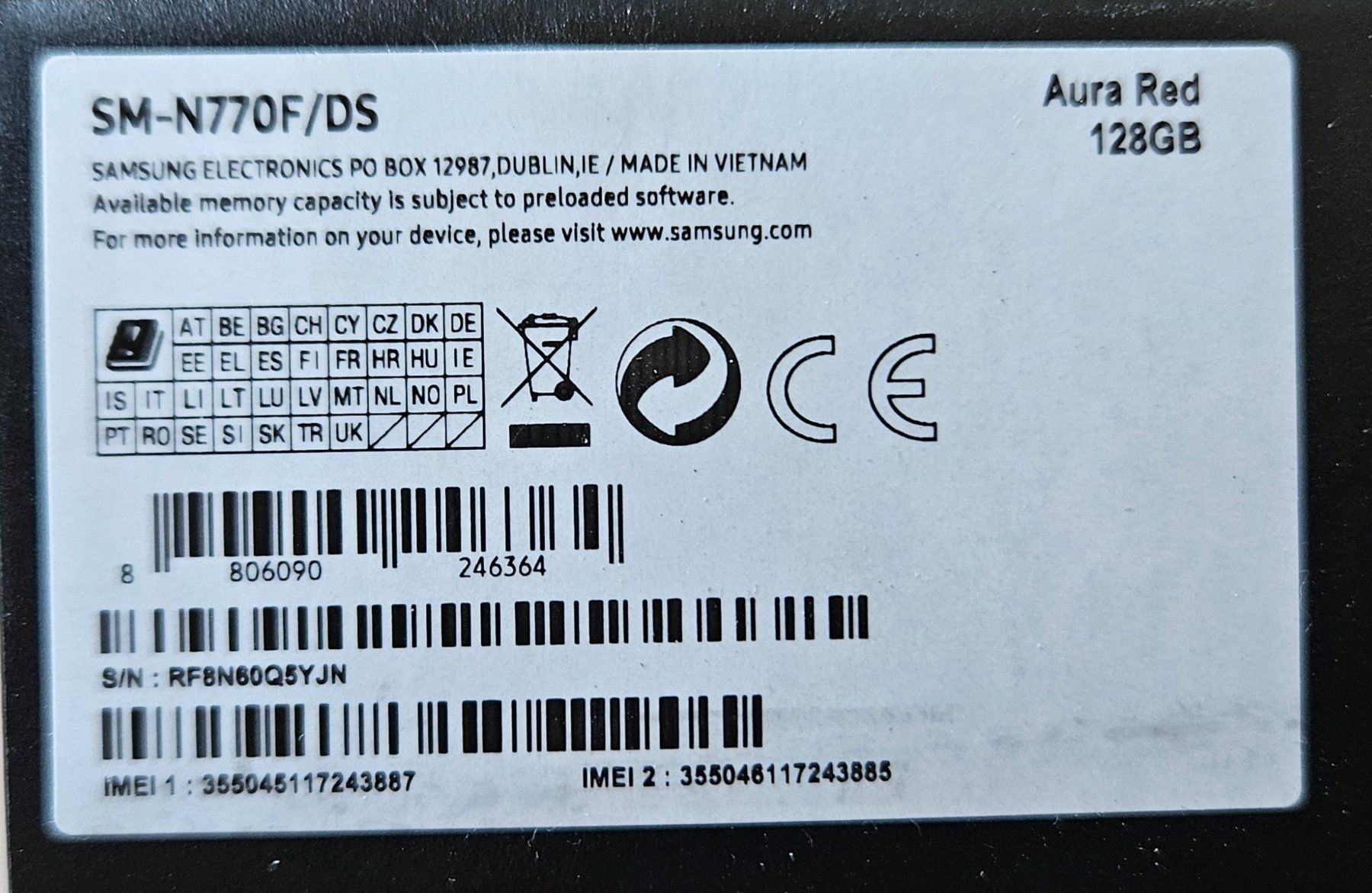 Samsung Telefoni cellulari / Smartphones: Samsung Galaxy Note 10 Lite  Aura Red 128GB – Usato da Boswil venduto da Sunny04 2