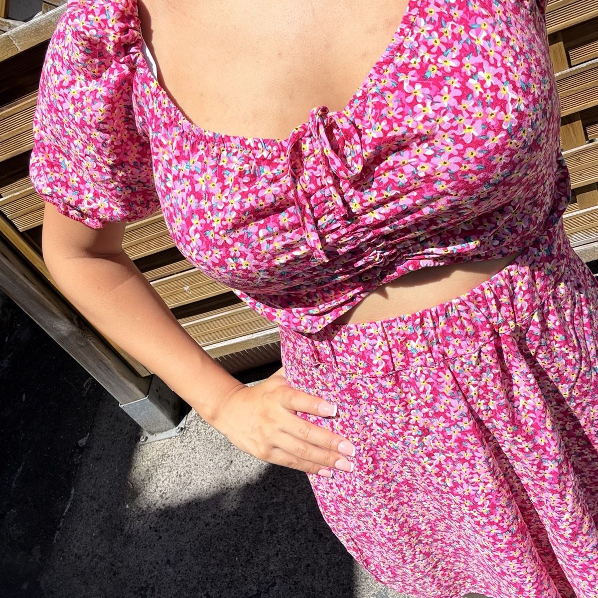 Vestiti: Robe short rose à fleurs – Nuovo (secondo la descrizione) da Moudon venduto da TigerrrEye 1