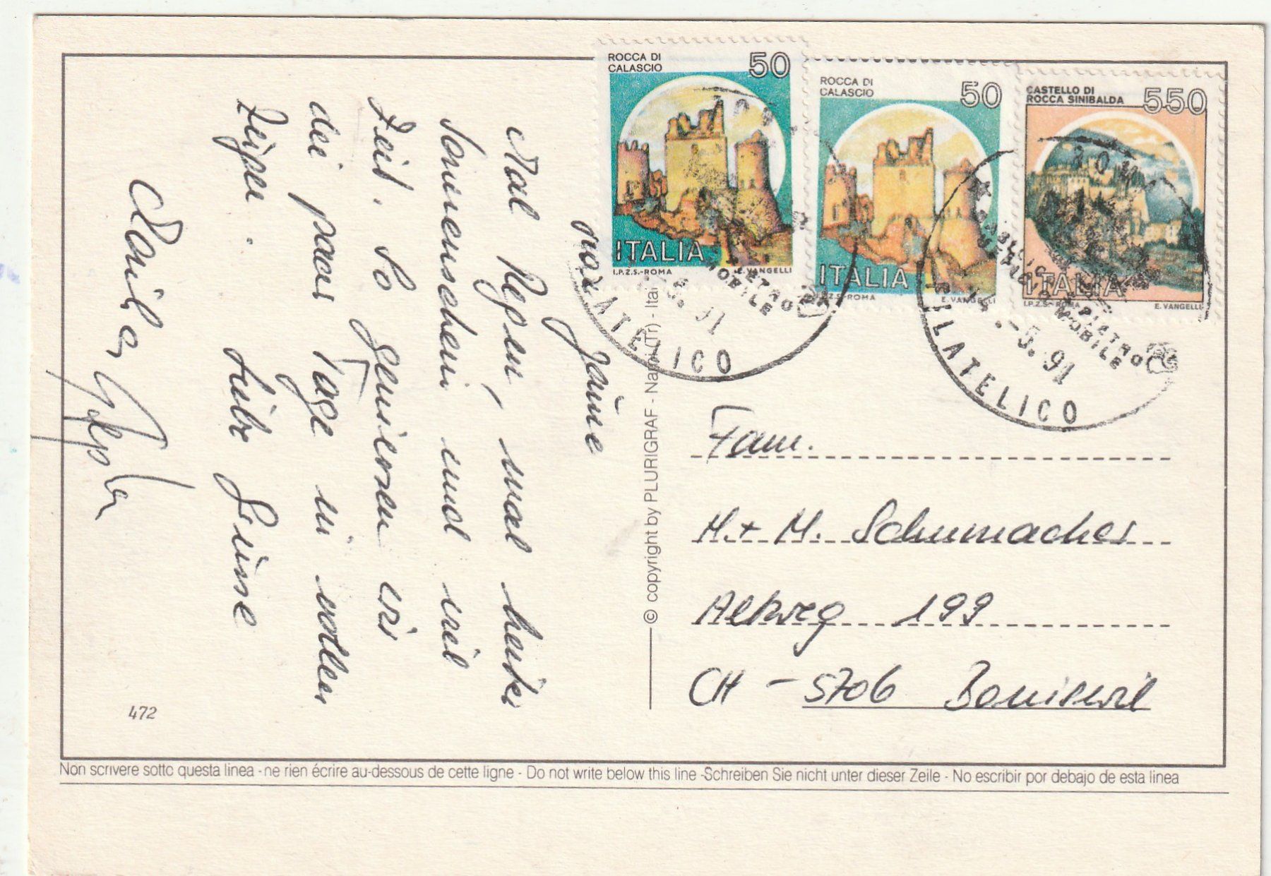 Cartoline postali: 5 KK Karten Rom – Usato da Lumbrein venduto da made02 4