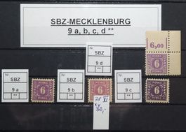 SBZ Mecklenburg speziel Mi-Nr.9 a/b/c/d Postfrisch Tadellos