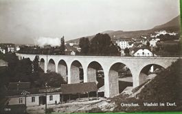Alte AK Grenchen "Viadukt im Dorf"