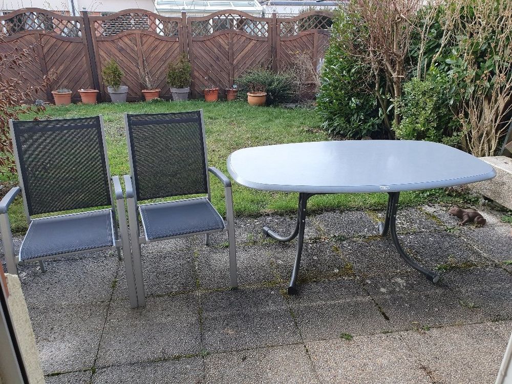 Grosser Gartentisch mit 2 Stühlen Kaufen auf Ricardo