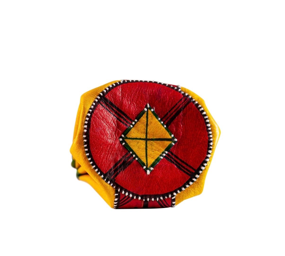 Portafogli: Schlussverkauf - Tuareg Lederbeutel gelb/rot klein – Nuovo e nell'imballaggio originale da Adliswil venduto da art-of-crafts 2