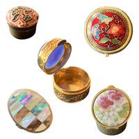 Sammlung edler Antik-/Vintage-Pillendosen & Schmuckkästchen